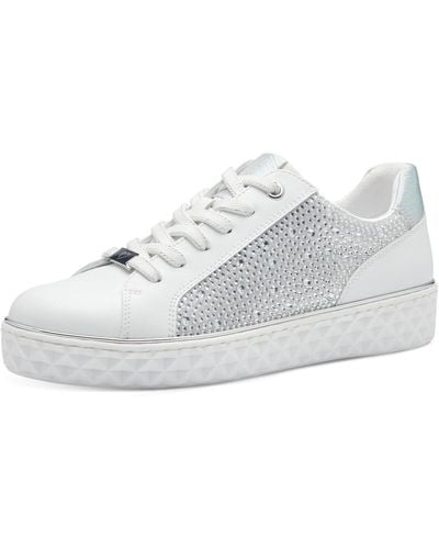 Marco Tozzi Low sneaker by gmk low top 2-83701-42 191 white/silver textil/synthetik mit mt re - Weiß