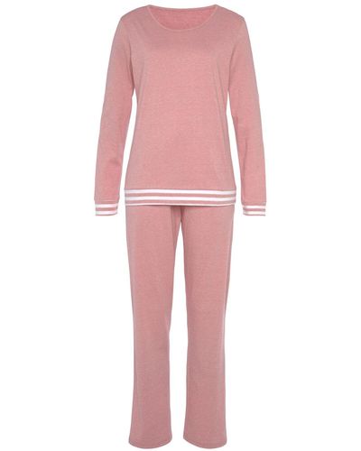 vivance active Pyjama set unifarben - Pink