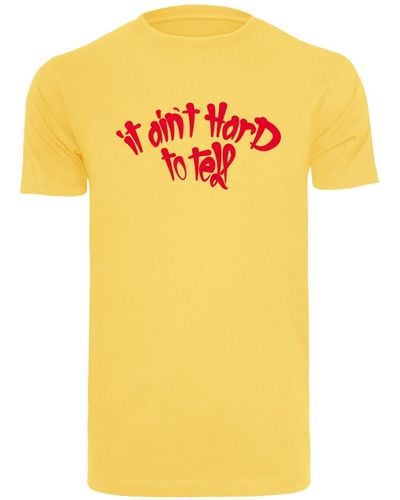 Mister Tee T-shirt mit rundhalsausschnitt - Gelb