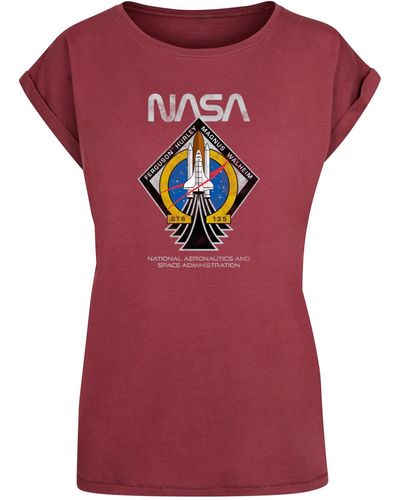 Merchcode Ladies nasa sts135 t-shirt - Rot