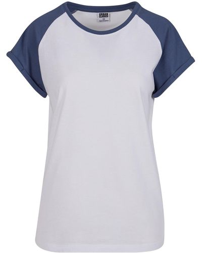 Urban Classics Kontrast-raglan-t-shirt - Blau