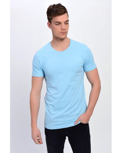 Dynamo Eises lycra-basic-t-shirt mit rundhalsausschnitt - Blau