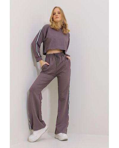 Trend Alaçatı Stili Trainingsanzug regular fit - Lila