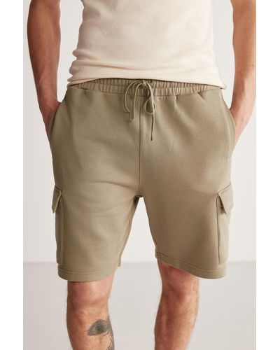 Grimelange Lıonel shorts in mit bequemer passform, cargotasche und elastischem bund - Natur