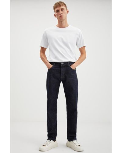 Grimelange Bruno denim-jeans in normaler, bequemer passform, dicker, strukturierter wascheffekt, marineblau