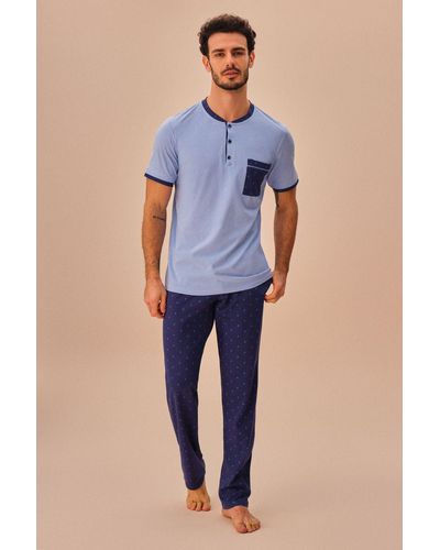 SUWEN Edwin pyjama-set - Blau