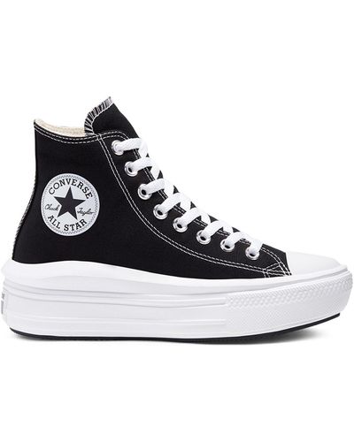 Converse / mädchen sneakers568497c chuck taylor all star move /natural elfenbein/weiss - Schwarz