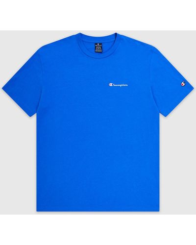 Champion T-shirt mit eckigem ausschnitt - Blau