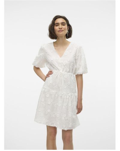 Vero Moda Kleid vmpuna kurzes kleid - Weiß