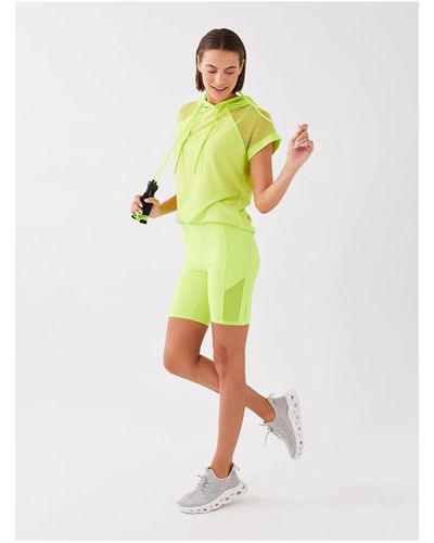 LC Waikiki Lcw active sport-leggings mit elastischem bund und aufdruck - Grün