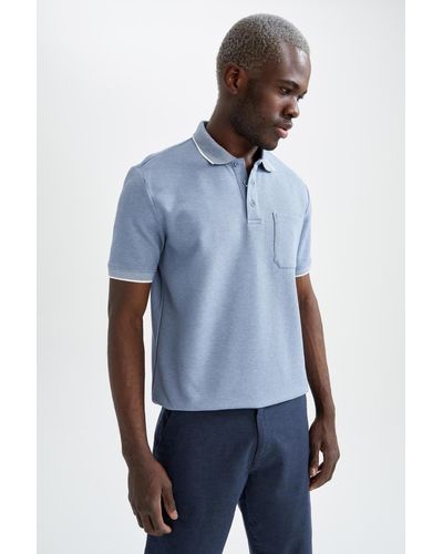 Defacto Polo-t-shirt – regular fit - Blau