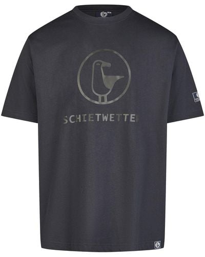 Schietwetter T-shirt "fabian", logo-print, luftig, leicht, sommerlich - Schwarz