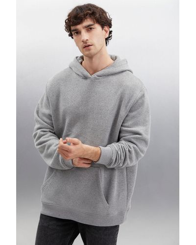 Grimelange Draco sweatshirt aus weichem stoff, oversize-kapuze, - Grau