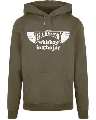 Merchcode Thin lizzy whiskey amended basic hoody - Grün