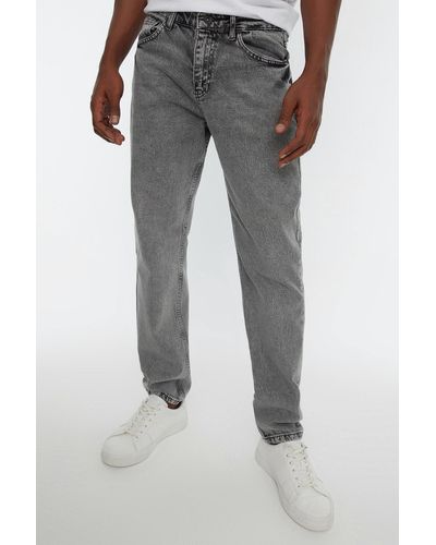Trendyol E jeans mit essential-fit jeanshose - Grau
