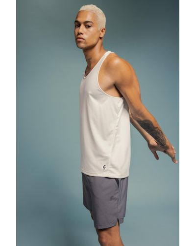 Defacto Fit slim fit premium-sportler-unterhemd mit rundhalsausschnitt - Weiß