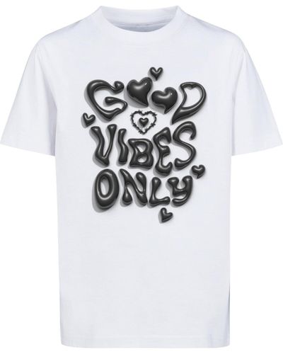 Mister Tee Kinder "good vibes only"-t-shirt mit herzmotiv - Weiß