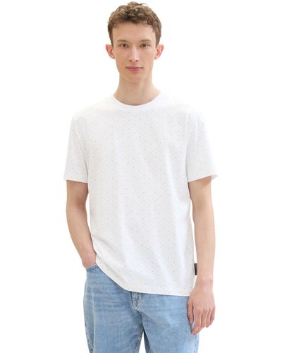 Tom Tailor T-shirt mit allover-print - Weiß