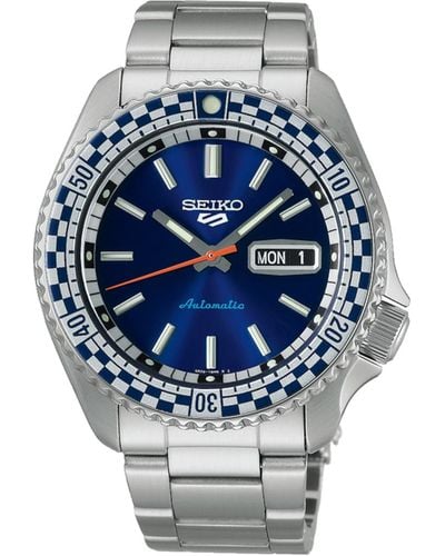 Seiko Armbanduhr silber - Blau