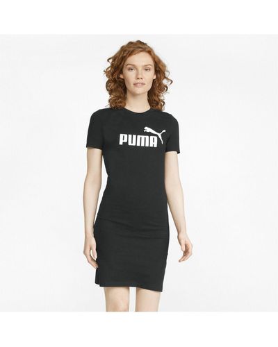 PUMA Essentials t-shirt-kleid mit schmaler passform - Weiß