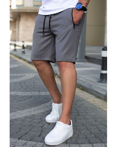 Madmext Geräucherte shorts im regular fit - Grau
