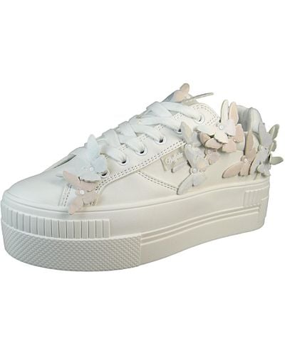 Buffalo Low sneaker paired butterfly low top 1636137 white/multi kunstleder - Weiß