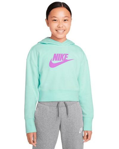 Nike Sportswear club langarmshirt mit kapuze für kinder - one size - Blau