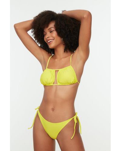 Trendyol Gelbes bikini-set zum binden /