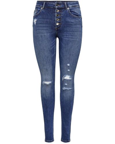 Only Petite Jeans straight - Blau