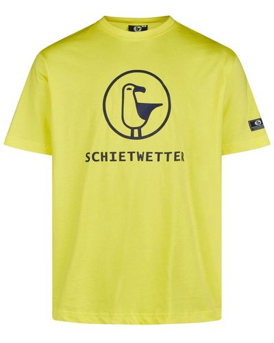 Schietwetter T-shirt "fabian", logo-print, luftig, leicht, sommerlich - Gelb