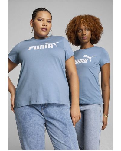 PUMA T-shirt mit essentials-markenlogo - Blau