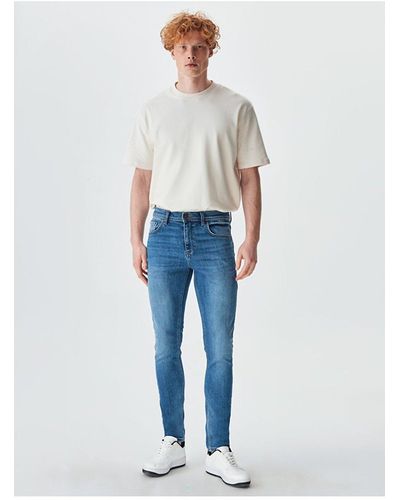 LTB Jumy super skinny jeanshose mit normaler taille und schmalem bein - Blau