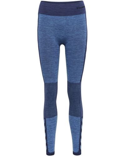 Hummel Sport-leggings mittlerer bund - Blau
