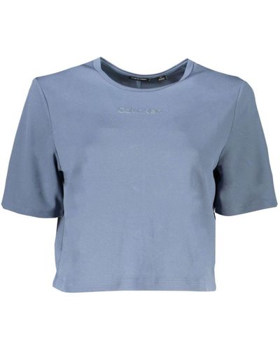 Calvin Klein Es rundhals-t-shirt 00gws4k2045bx-wo ss - Blau