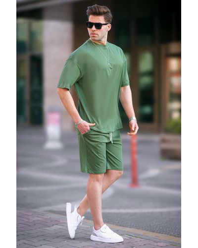 Madmext Farbenes basic-shorts-set - Grün