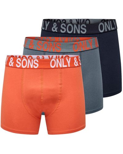 Only & Sons Boxershorts unifarben - Blau