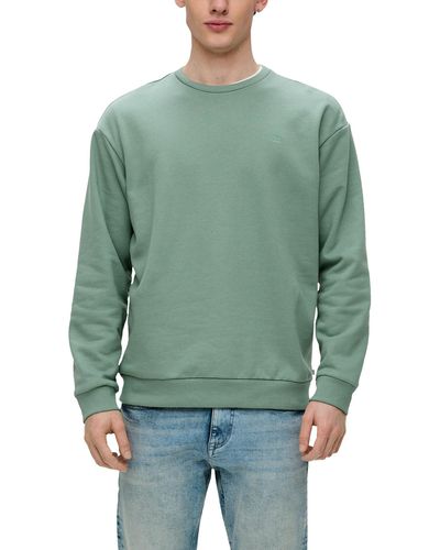 Qs By S.oliver Sweatshirt mit normaler passform - Grün