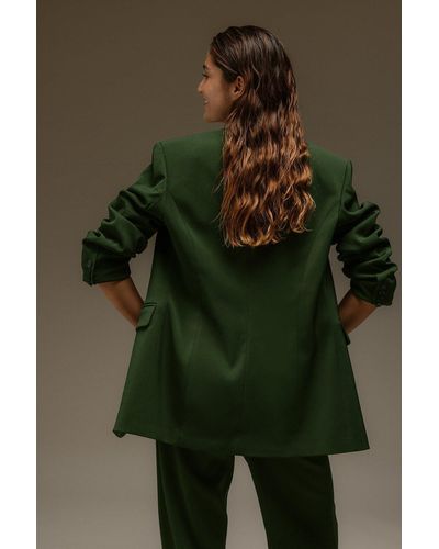 NA-KD Taillierter blazer mit einem knopf - Grün