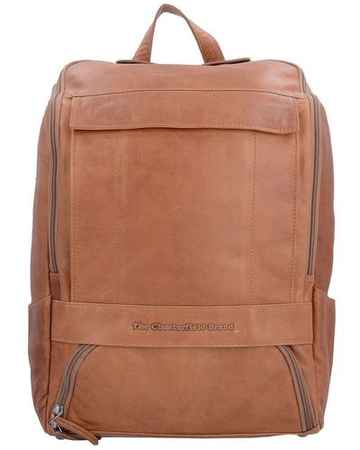 The Chesterfield Brand Wax pull up rich rucksack leder 32 cm laptopfach - Braun