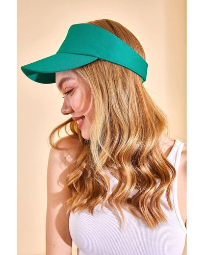 XHAN Benetton green visor hat -44 - Blau