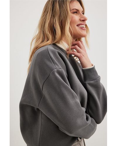 NA-KD Sweatshirt oversized - Grau