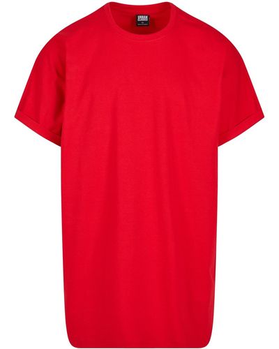 Urban Classics Long shaped turnup t-shirt - Rot