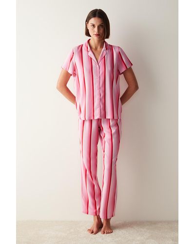 Penti Base yours truly pinkes hemd-hosen-pyjama-set