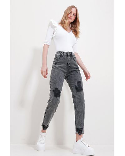 Trend Alaçatı Stili Jeans straight - Blau
