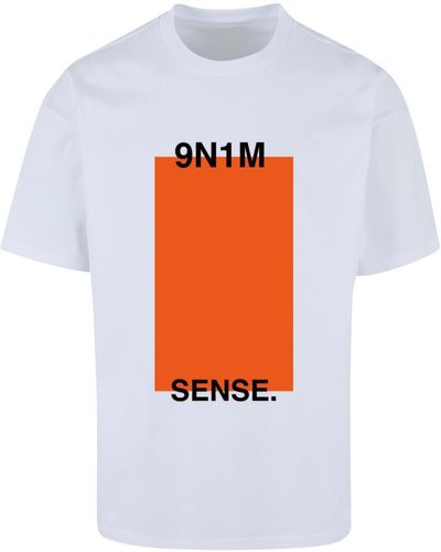 9N1M SENSE Sense orange square tee - Weiß