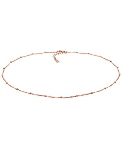Elli Jewelry Halskette basic choker kugelkette trend blogger 925 silber - Mehrfarbig