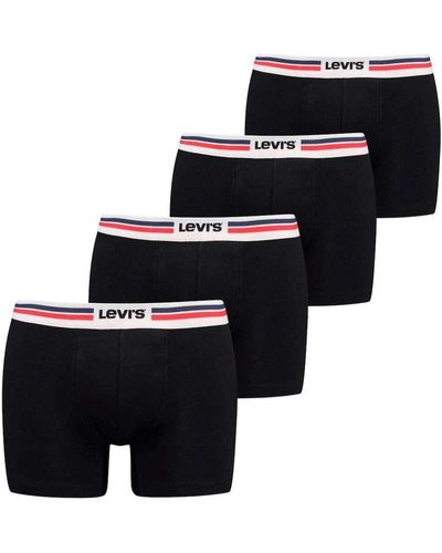 Levi's Levi's boxershorts, 4er pack sportswear logo boxer brief ecom, organic - Schwarz