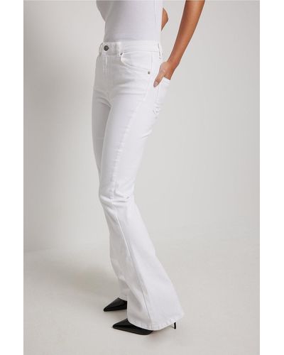NA-KD Jeans wide leg - Weiß