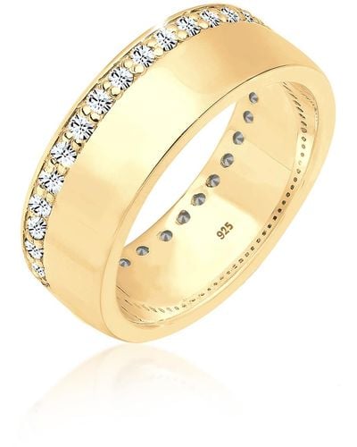 Elli Jewelry Ring funkelnd kristalle 925 sterling silber - Mettallic
