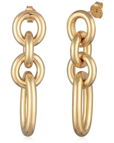 Elli Jewelry Ohrringe ohrstecker hänger runde glieder frabe gold - Mettallic